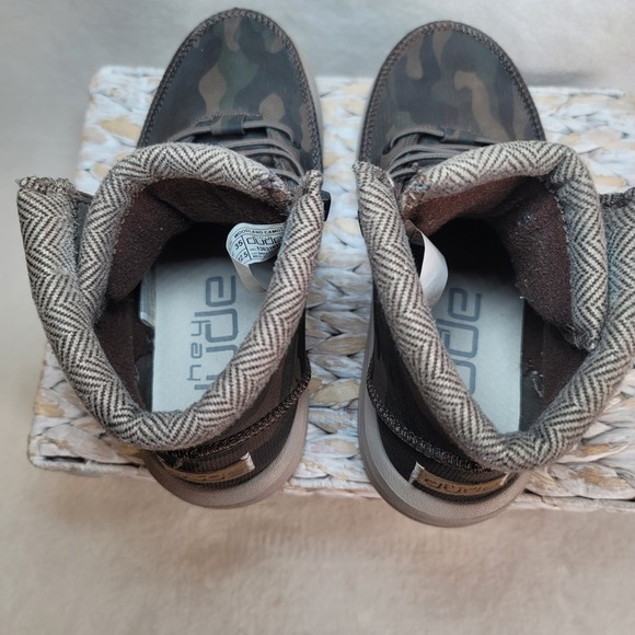 Hey Dude Bradley Woodland Camo Youth 3 Women 4 Ankle Boots Sneakers Outdoor - Picture 5 of 7